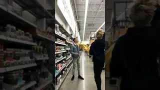 Throwing STUFF ON PEOPLE in WALMART!? #Shorts