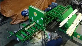 Hydraulic chop saw with unscrambler