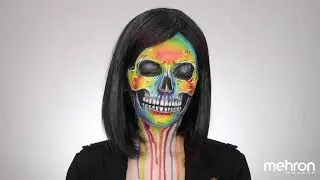 Rainbow Skull Halloween Costume Makeup Tutorial