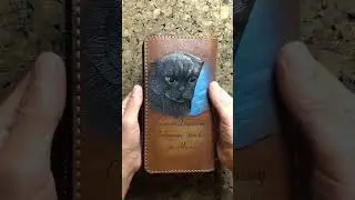 #cat #rose #wallet #leathercraft #clutch #leather #purse #leatherbag