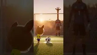 チワワvsキリン⚽️#サッカー #pk #チワワ #キリン #soccer #animals #wow