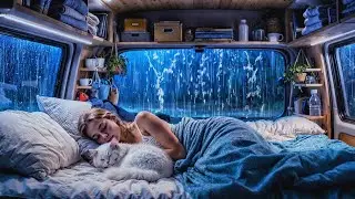 Stop Overthinking Tonight with Heavy Rain & Thunder on a Car Roof | Anxiety Relief Sleep
