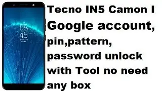 TECNO Camon 1 IN5 Pattern, Pin & Frp Lock Remove Done Without  Box by tool