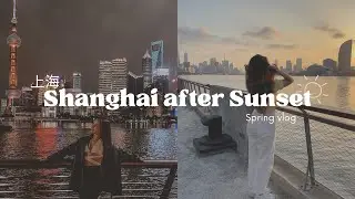 Exploring Shanghai after sunset 🌇🤍 biking Huangpu river, picnic at West Bund, rooftop bars