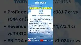 tata communication results #stockmarket #marketnews #sharemarket #tatacommunications #tata