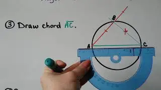Geometry 12.4c, Construct the Center of a circle w/compass & straightedge