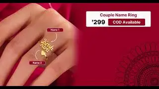Personalized Couple Heart Name Ring