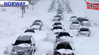 Norway is Freezing ! massive snow storm hit Southern Norway.