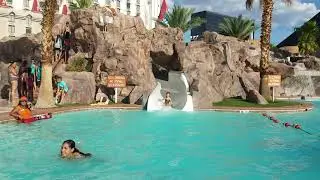 Excalibur water slide pool