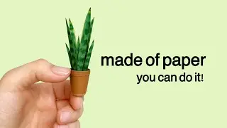 &ldquo;Make a Miniature Plant with Paper! 🪴 Easy DIY Sansevieria&rdquo;
