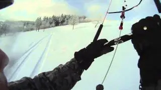 Snowkiting Krušné hory 2011-01-05