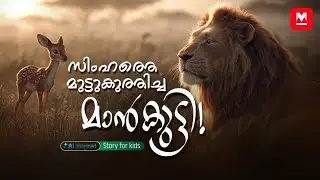 സിംഹത്തെ മുട്ടുകുത്തിച്ച മാൻകുട്ടി! | Malayalam Animation Story for Kids | MKID | Animal Stories