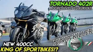 Benelli Tornado 402R - New King of 400cc Sportbikes? | Aggressively Luxurious (Ninja 400 Killer!?)