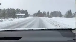 Driving around Estonia in the snow