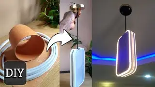 How to Make Modern Chandelier from PVC Pipe & LED Strip | Viral LED Pendant Light Idea 2025