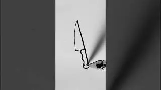 #easy knife drawing #viral #shorts