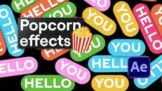 Quickly create this popcorn animation style using Adobe After Effects and Newton 4
