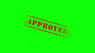 Approved Being Stamped on Green Screen with Alpha Channel Map Multiple Clips in One Video 4K