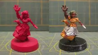 Painting the Halfling Warlock from Heroquest 2021