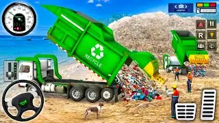 Garbage Trash Truck Realistic Simulator 3D - City Road Garbage Dumper Truck Games - Android GamePlay