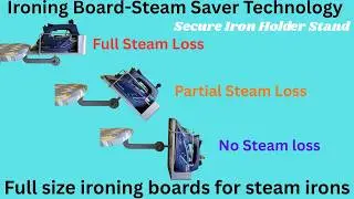 Ironing Board &ndash; Full-Size Ironing Board with Rotating Iron Holder & Steam-Saving Design