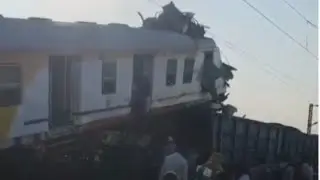 बिलासपुर में बड़ा रेल हादसा: 6 की मौत Train accident #news #trending #video #viral 