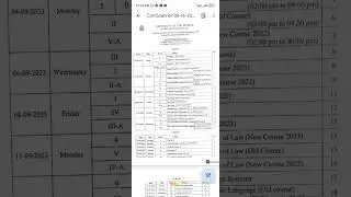 LLB part 1 Punjab university datesheet 2023| LLB part 1 datesheet exam 2023
