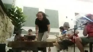 Clyde James Claros On Electric Drum Pads - 1st Time Jamming with Papa Enrico Claros Jr. and Barkada