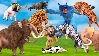 Paint Animals Camel,Tiger,Cow,Lion,Buffalo,Gorilla, Elephant,Dinosaur Fountain Crossing Animal