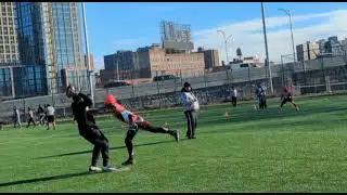 my dad still killing playing rough touch football #Football #roughtouch #NFL