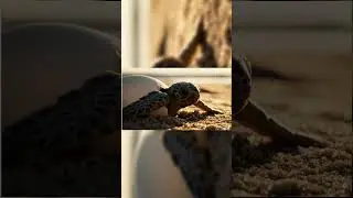 Ultra-Realistic Sea Turtle Hatch | 8-Second Timelapse at Golden Hour 🌊🐢