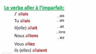 Conjugaison de aller à l’imparfait بسهولةتصريف aller في زمن imparfait بسهولة