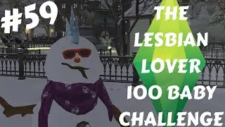 Sims 4 Lesbian Lover 100 Baby Challenge: S2EP59 (Building A Snow Pal)