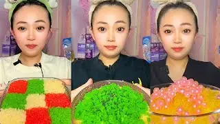 Extreme Colorful Snack ASMR Mukbang | Spicy Crunchy Egg Mix & Chinese Eating Sounds #327