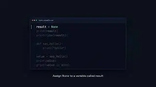 None: the Absence of a Value - Python for Beginners