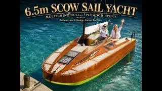6.5m SCOW Sail Yacht MultiChine Hull Plywood Epoxy  Architecture&Design Andrei Rochian