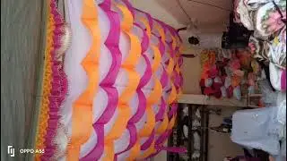 Vibrant Pink & Orange Fabric Draping Decoration for Events | Event Decor Ideas
