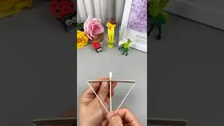 You can make a fun bow and arrow with a popsicle stick. It is simple and fun.