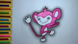 drawing aipom pokemon : how to draw aipom pokemon easy & step by step