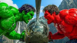 HULK vs RED HULK EPIC BATTLE! The Fight Begins on a Military Plane! ✈️ Who Is the Strongest? 💥
