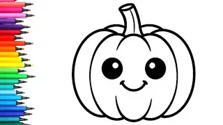 How To Draw Pumpkin | Halloween Drawing 