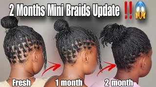 AUG 6: 2 Months Mini Braids UPDATE On 4c Hair ‼️😱*WHAT!!!*