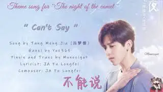 OST. The Night of the Comet || Can't Say (不能说) By Tang Meng Jia (汤梦佳) || Video Lyric Trans