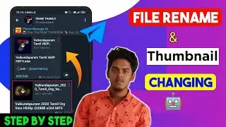 How to Rename files in Telegram with Custom thumbnail 🤖File renamer bot/TechMagazine