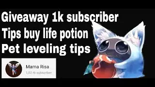 Toram online - Giveaway - pet leveling tips - tips buy life potion