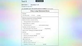 Hilary lodge retirement home #real exam listening 2021
