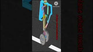 #shorts Airoplane wheel tyre mechanism with 3d animation #trendingshorts #shortsfeed #feedshorts