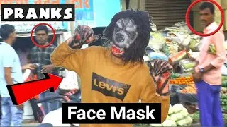 भुतिया मास्क को पहन कर पबलिक मे घूमा | ghost mask public reaction in market  आज तो मजा ही आ गया |