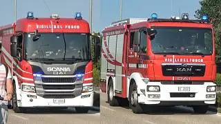 APS Man TGM + ABP Scania P370 Vigili del Fuoco Jesolo in emergenza - Italian Fire Engine and Tanker