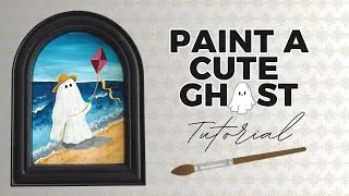 How To Paint a Cute Ghost Step by Step | Whimsical & Fun Tutorial | Art by Daniela Mellen